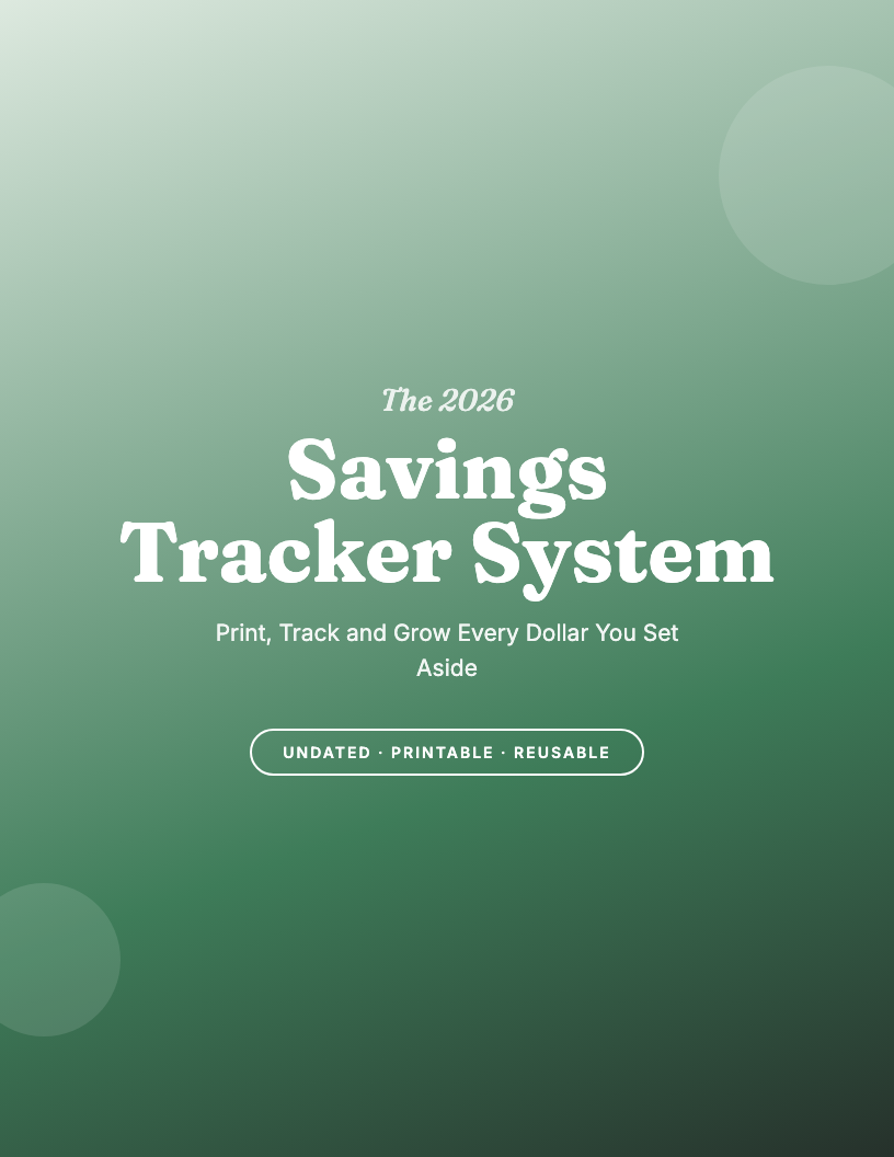 The 2026 Savings Tracker System