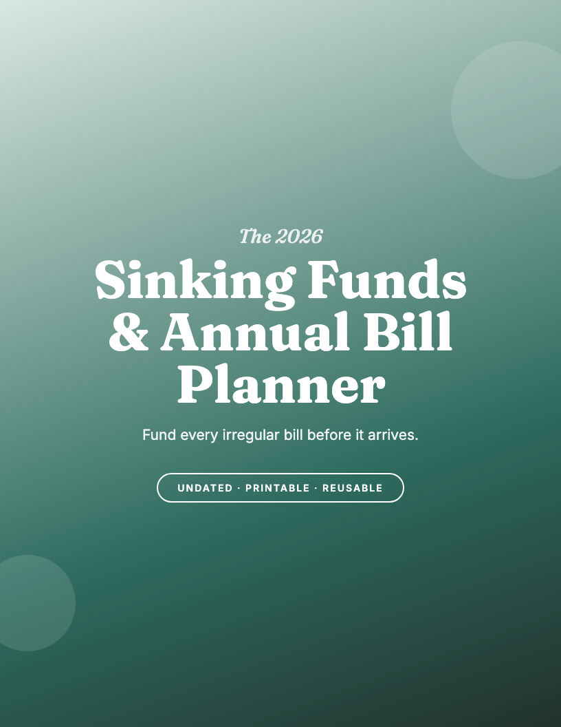 The 2026 Sinking Funds & Annual Bill Planner