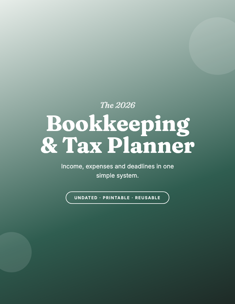 The 2026 Small Business Bookkeeping & Tax Planner
