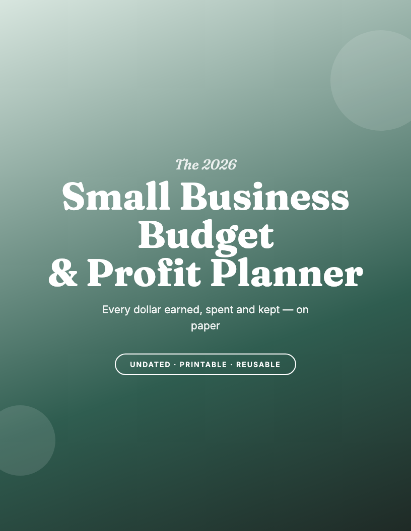 The 2026 Small Business Budget & Profit Planner