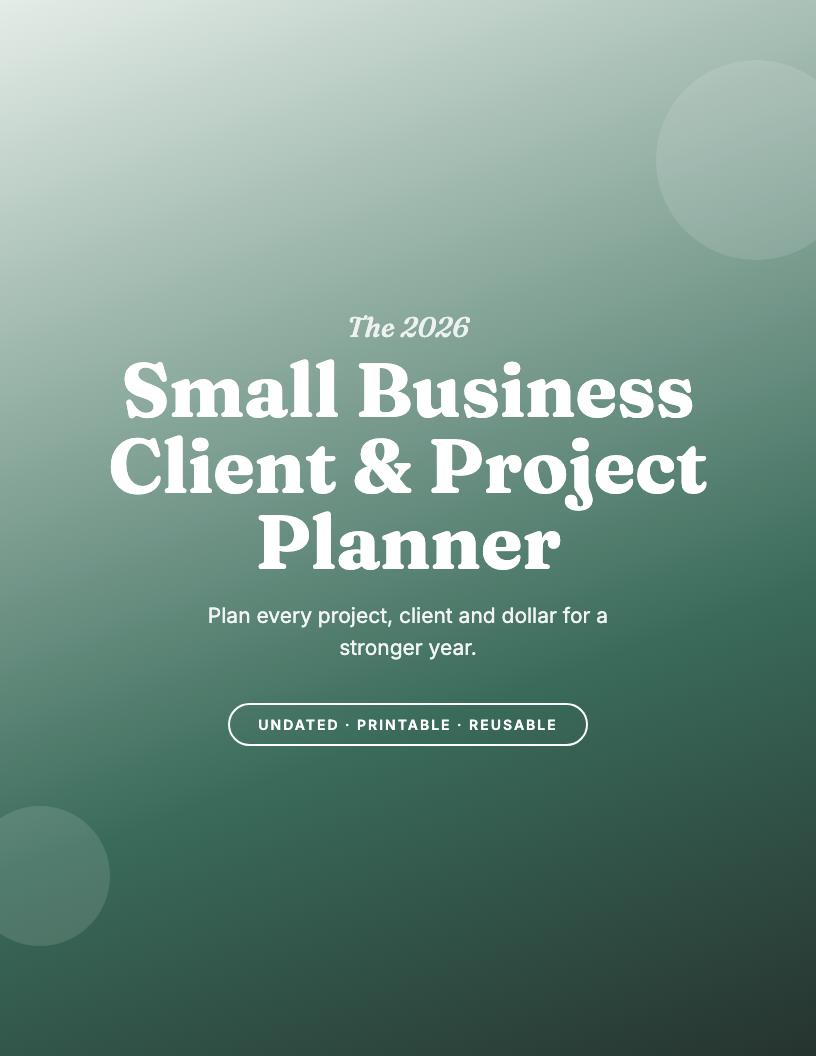 The 2026 Small Business Client & Project Planner