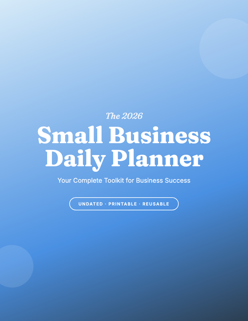 The 2026 Small Business Daily Planner