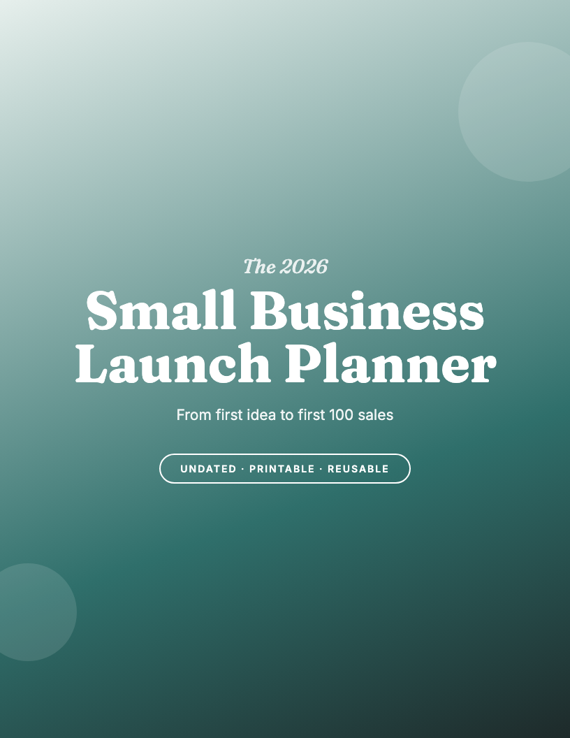 The 2026 Small Business Launch Planner