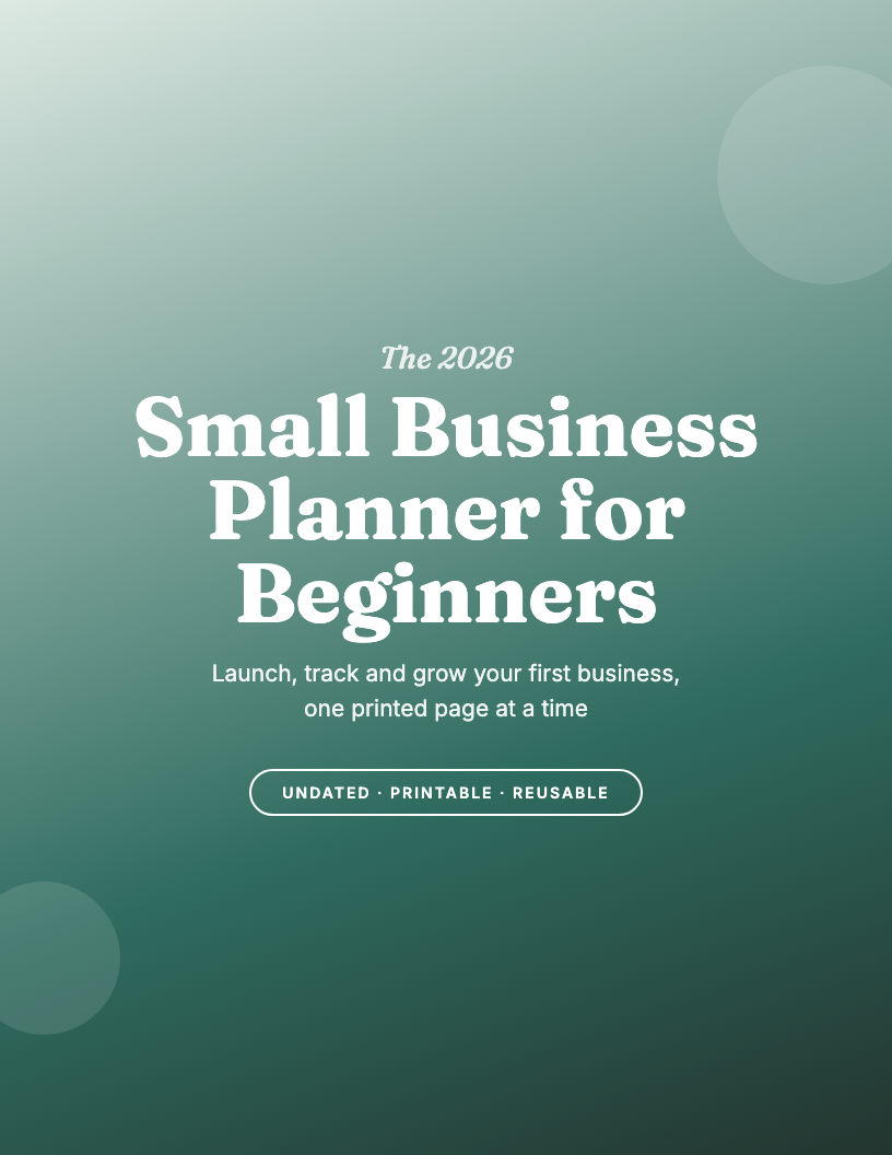 The 2026 Small Business Planner for Beginners
