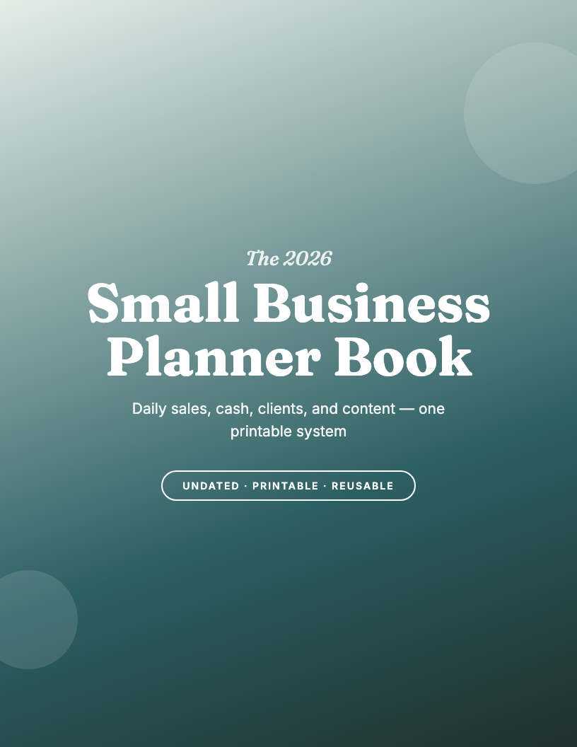 The 2026 Small Business Planner Book