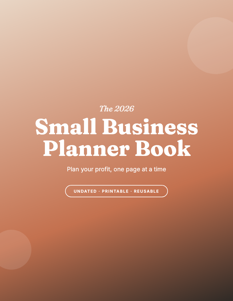 The 2026 Small Business Planner Book