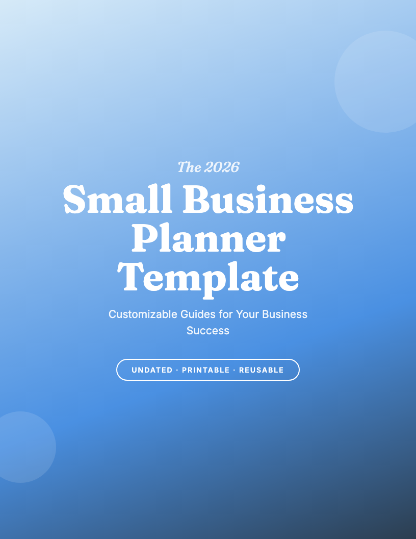 The 2026 Small Business Planner Template