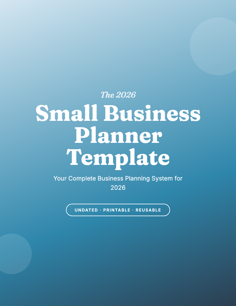 The 2026 Small Business Planner Template