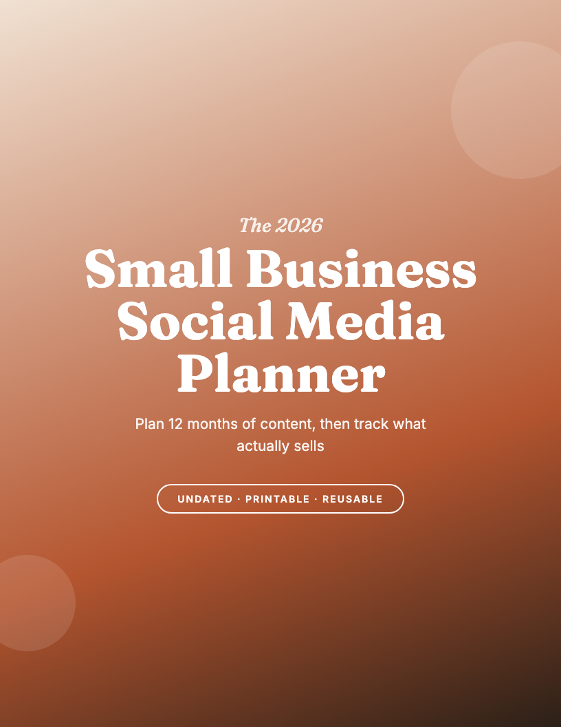 The 2026 Small Business Social Media & Content Planner