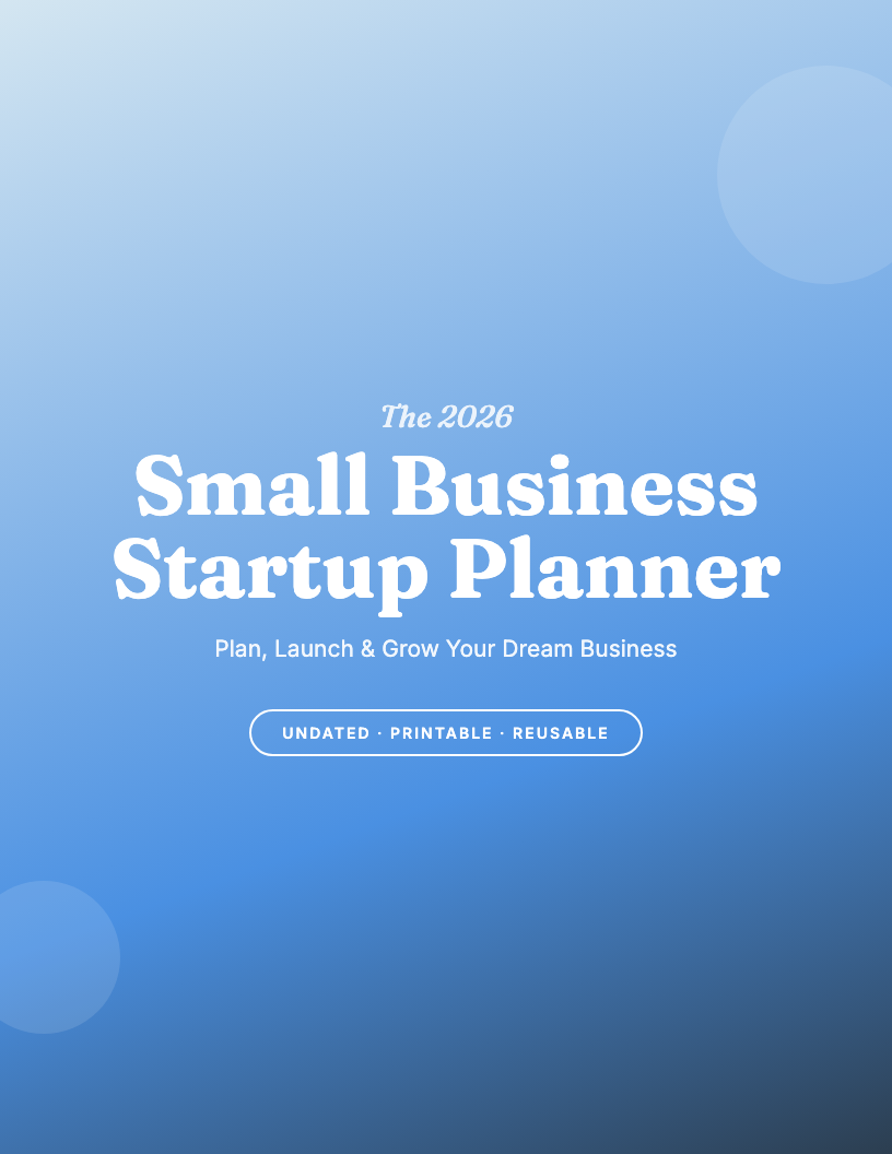 The 2026 Small Business Startup Planner