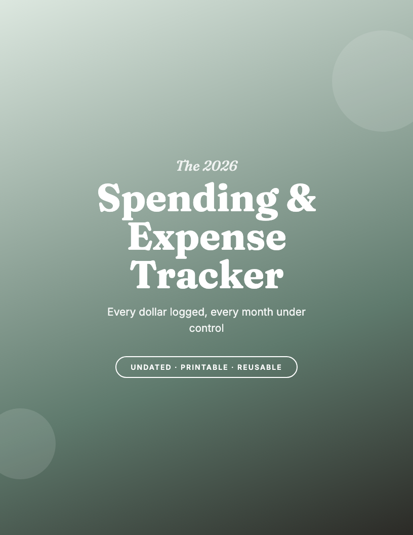 The 2026 Spending & Expense Tracker Journal