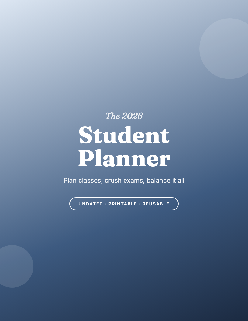 The 2026 Student Planner & Study Organizer
