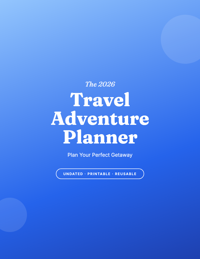 The 2026 Travel Adventure Planner
