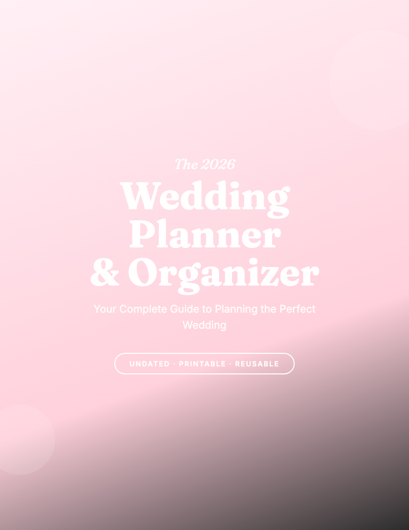 The 2026 Wedding Planner & Organizer Workbook