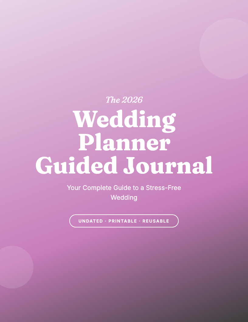 The 2026 Wedding Planner Guided Journal