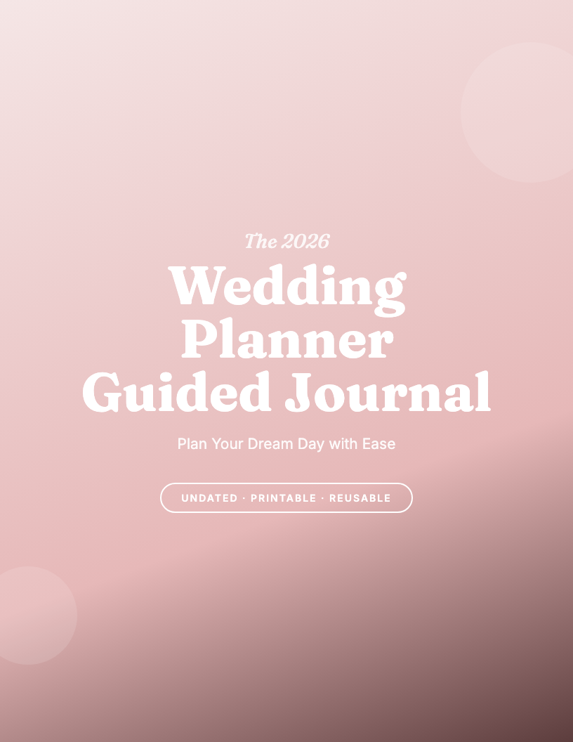 The 2026 Wedding Planner Guided Journal