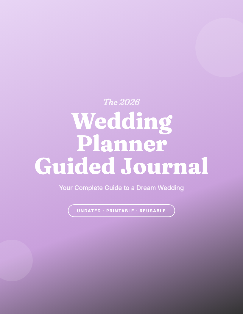The 2026 Wedding Planner Guided Journal