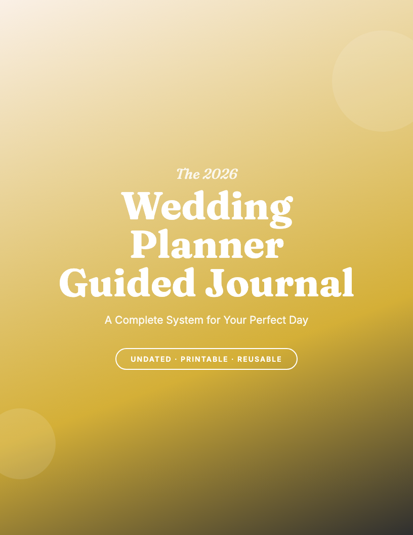 The 2026 Wedding Planner Guided Journal