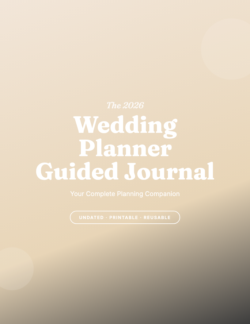 The 2026 Wedding Planner Guided Journal