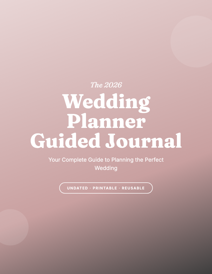The 2026 Wedding Planner Guided Journal