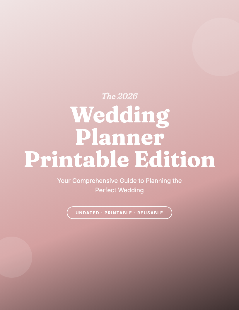 The 2026 Wedding Planner Printable