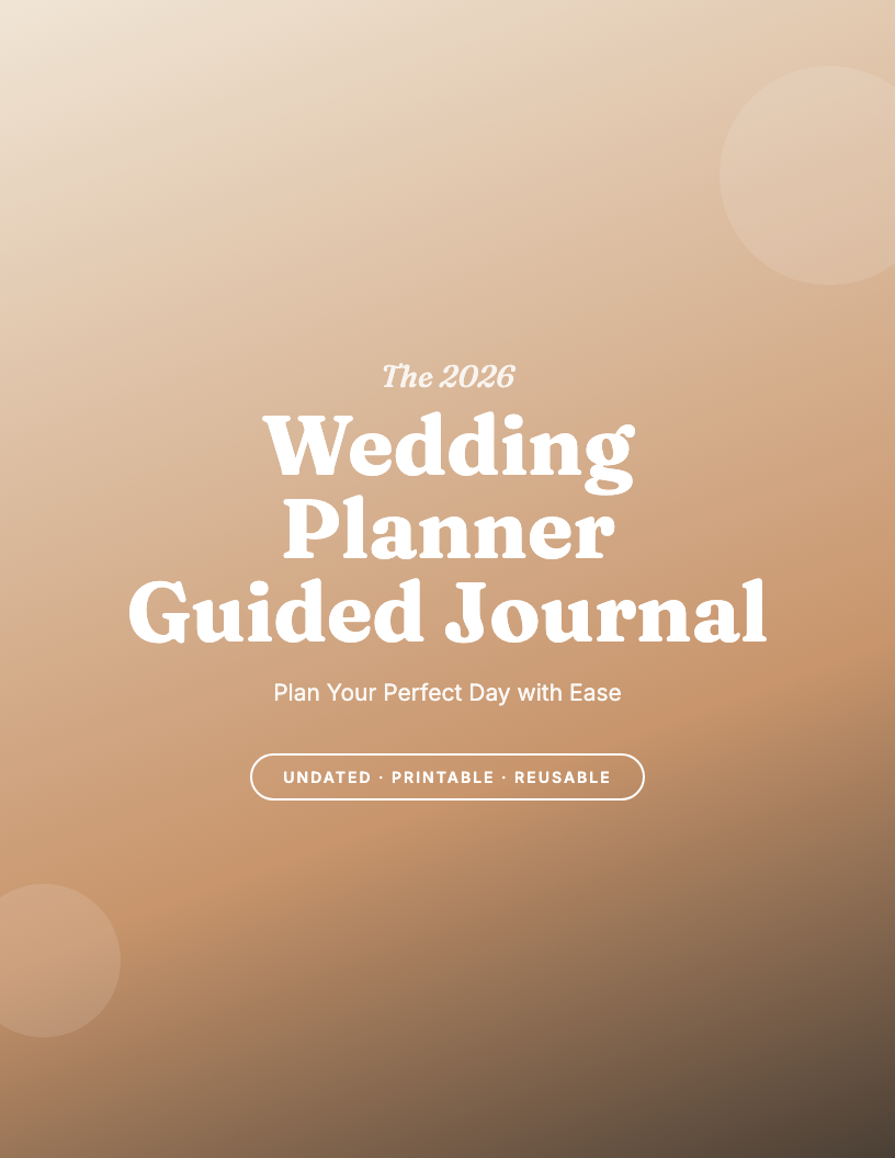 The 2026 Wedding Planner Guided Journal