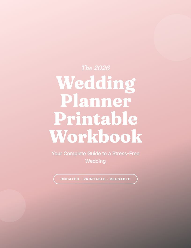 The 2026 Wedding Planner Printable Workbook