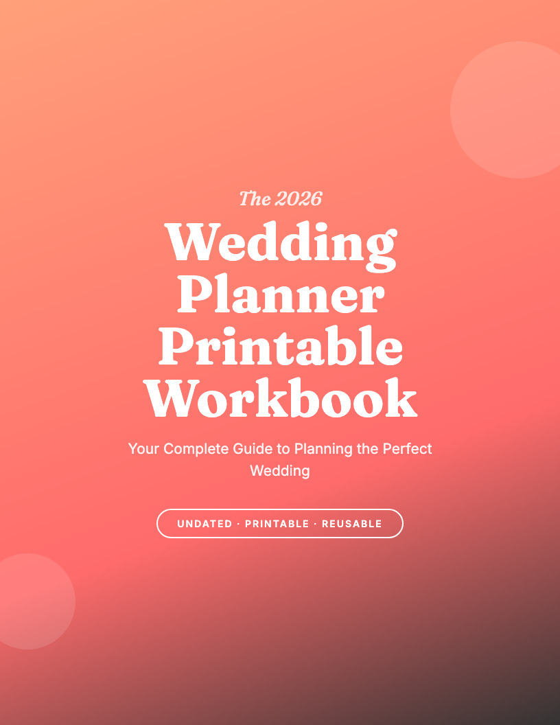 The 2026 Wedding Planner Printable Workbook