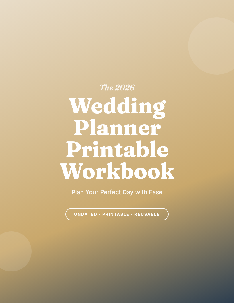 The 2026 Wedding Planner Printable Workbook