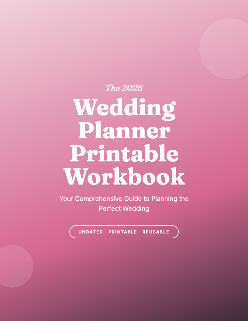 The 2026 Wedding Planner Printable Workbook