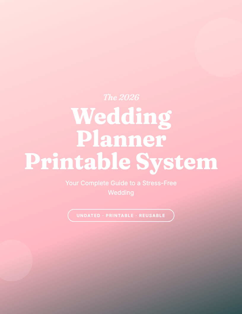 The 2026 Wedding Planner & Organizer System