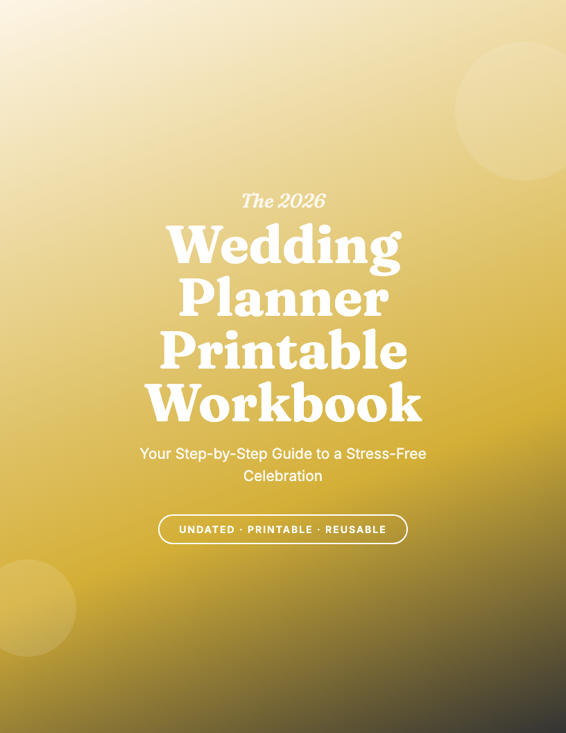 The 2026 Wedding Planner Printable Workbook