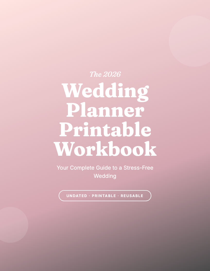 The 2026 Wedding Planner Printable Workbook
