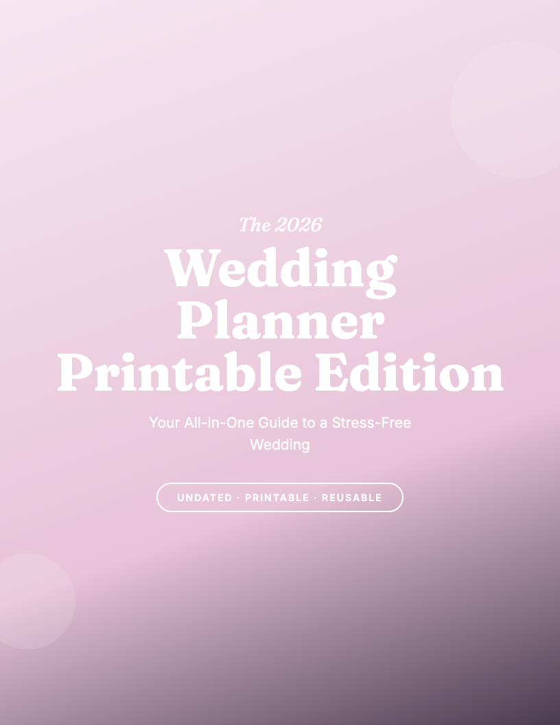 The 2026 Wedding Planner Printable