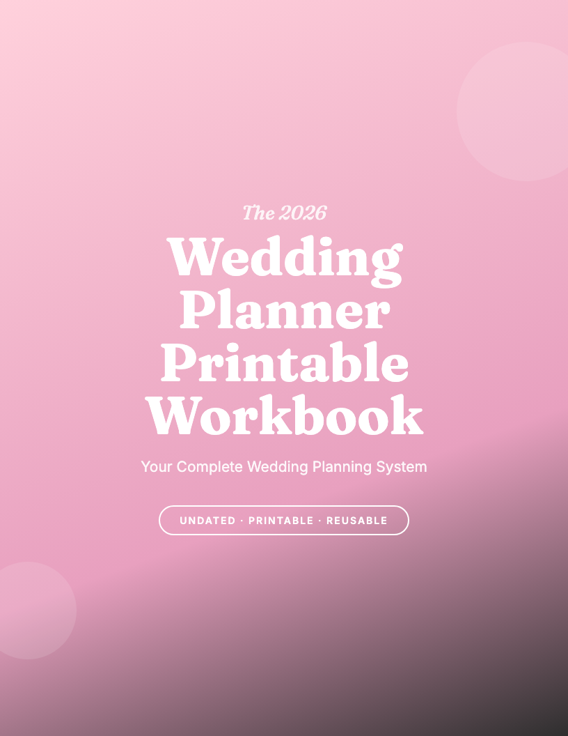The 2026 Wedding Planner Printable Workbook