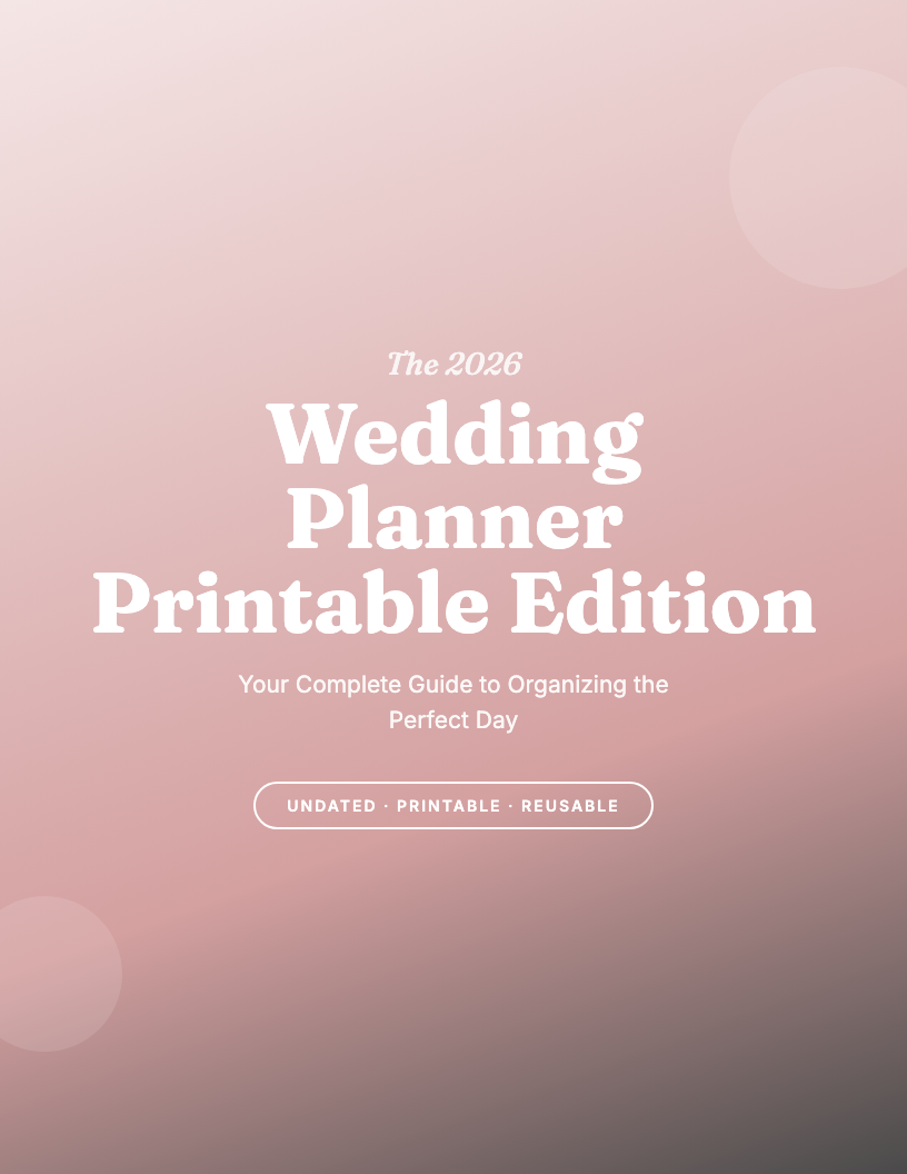 The 2026 Wedding Planner Printable