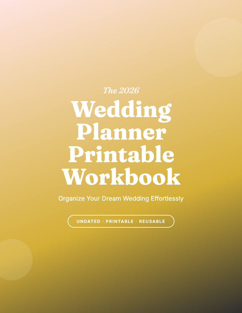 The 2026 Wedding Planner Printable