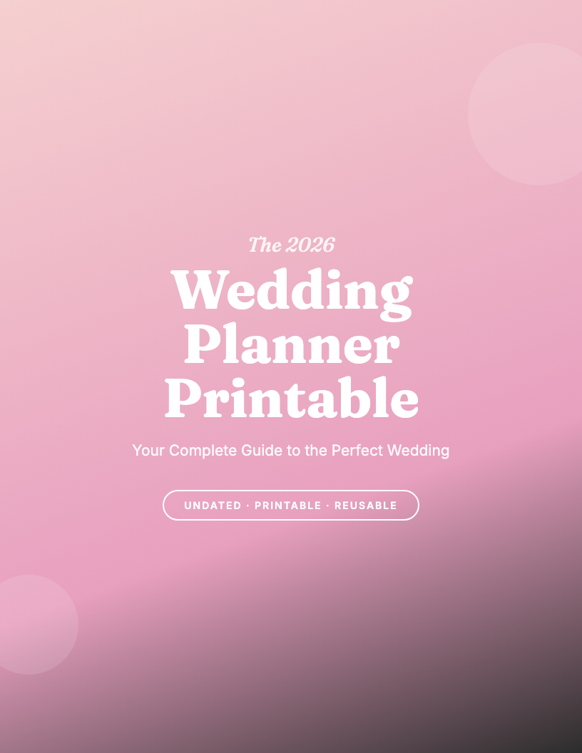 The 2026 Wedding Planner Printable