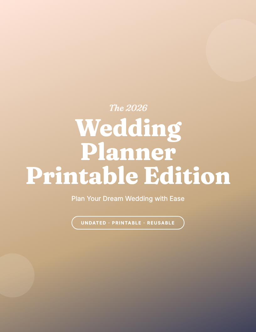 The 2026 Wedding Planner Printable