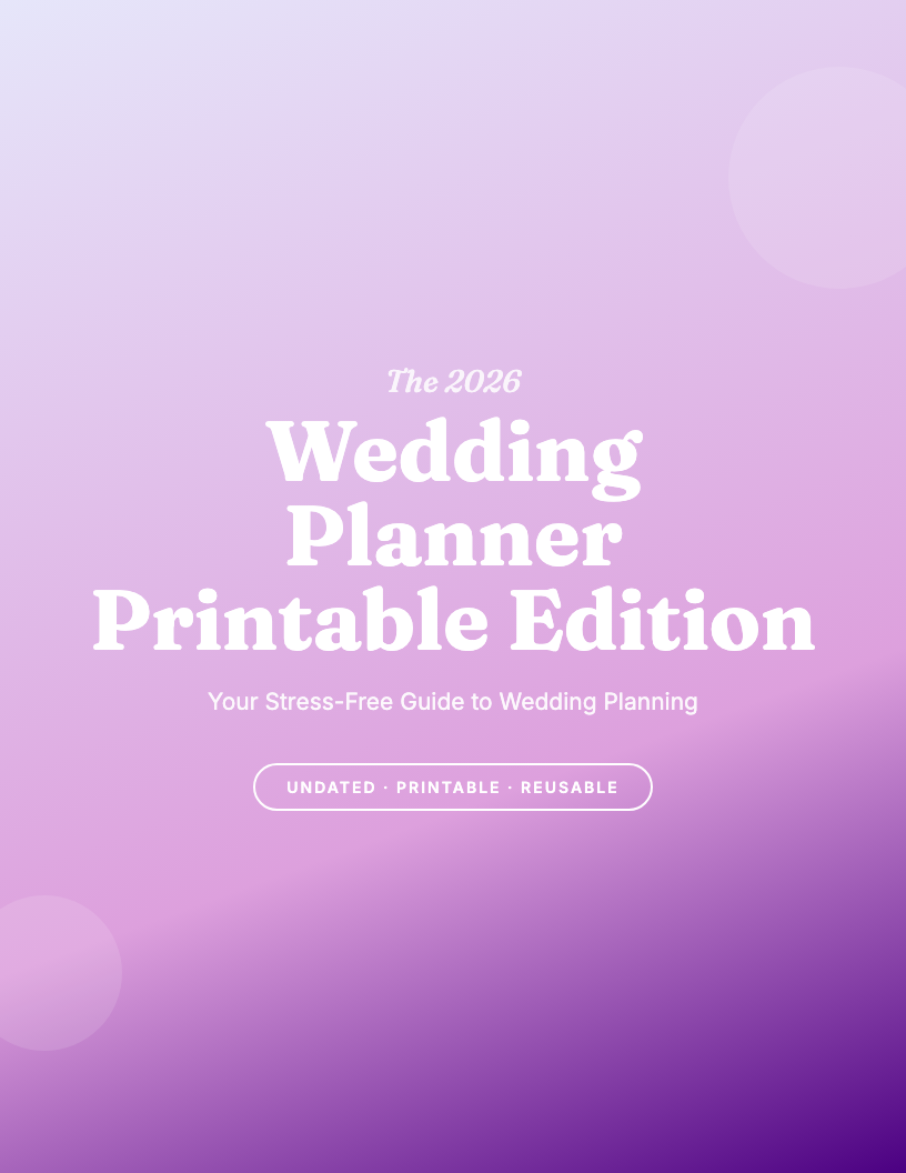 The 2026 Wedding Planner Printable