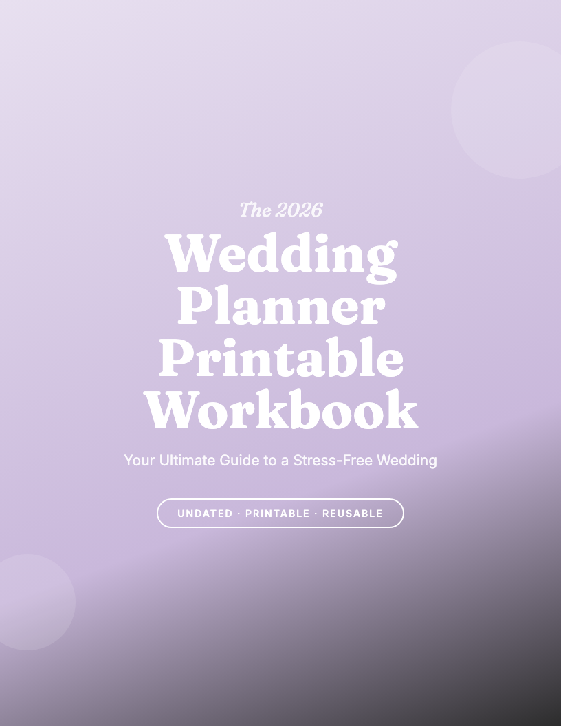 The 2026 Wedding Planner Printable Workbook