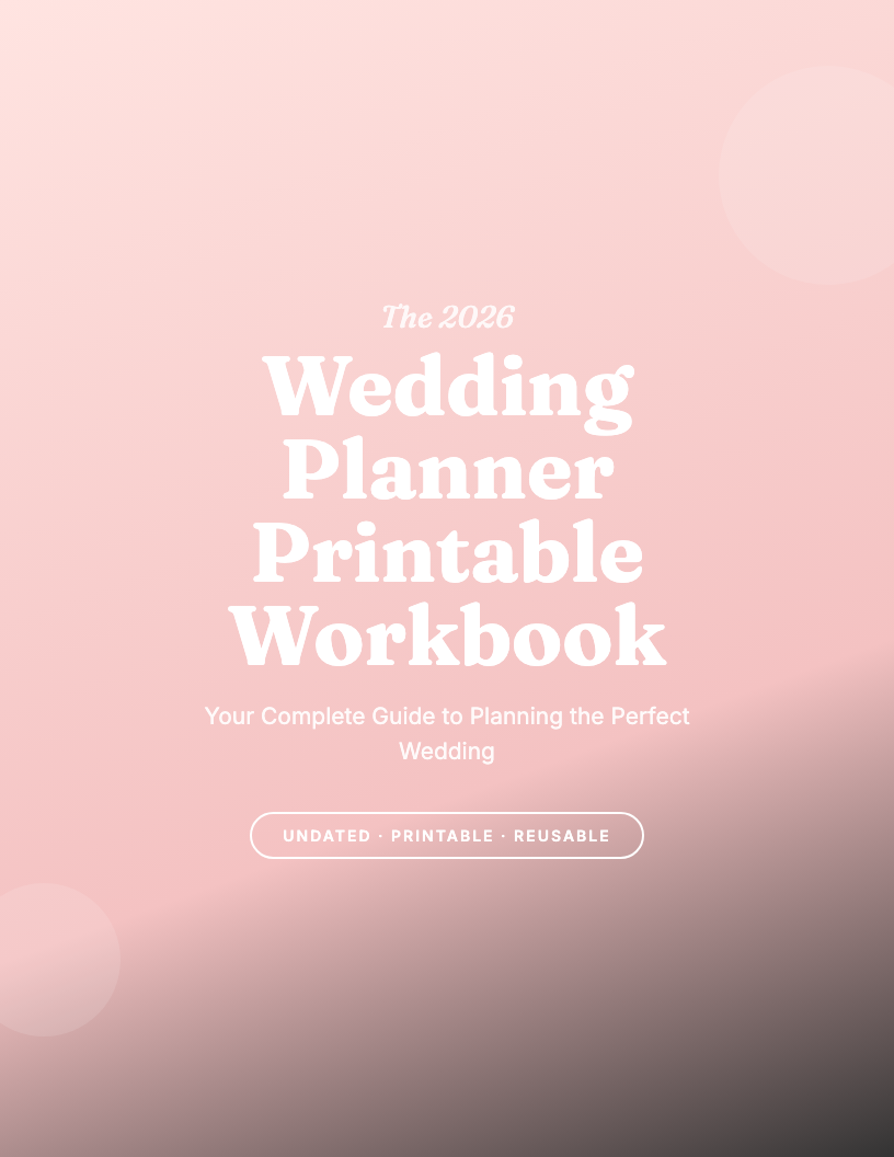 The 2026 Wedding Planner Printable Workbook