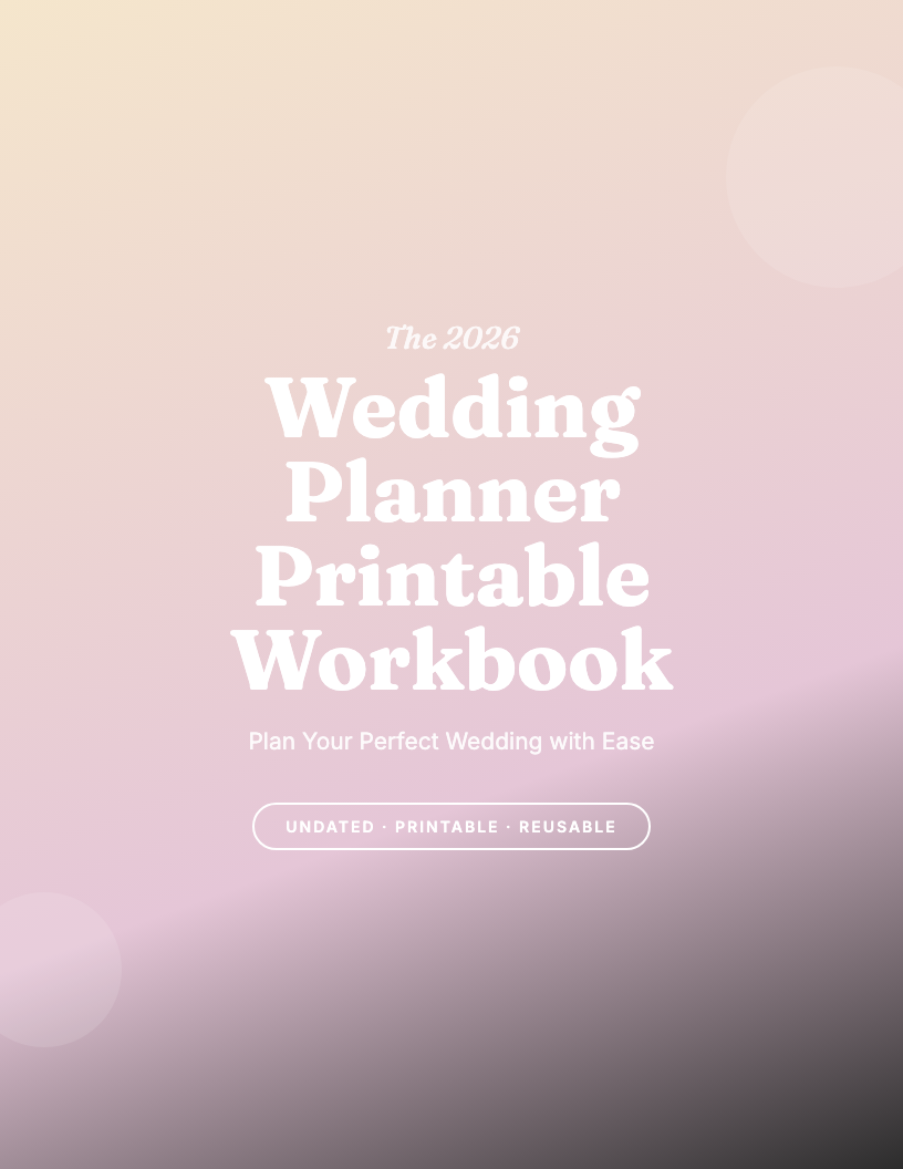 The 2026 Wedding Planner Printable Guided Journal