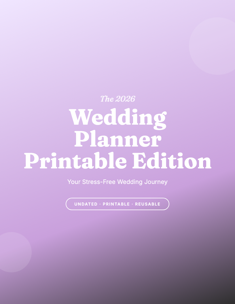 The 2026 Wedding Planner Printable