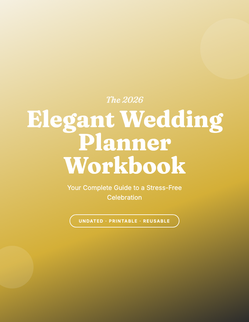 The 2026 Elegant Wedding Planner Workbook