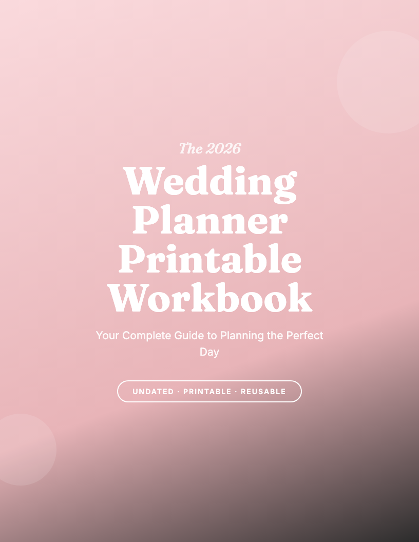 The 2026 Wedding Planner Printable Workbook