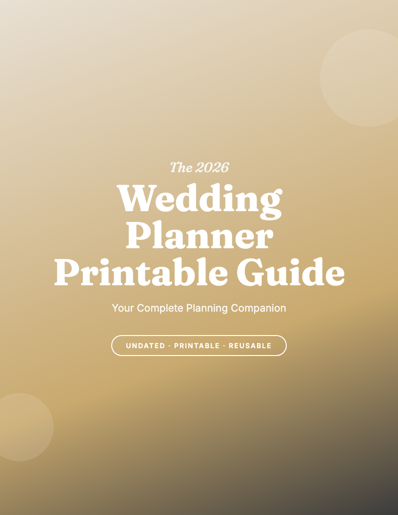 The 2026 Wedding Planner Printable Guide