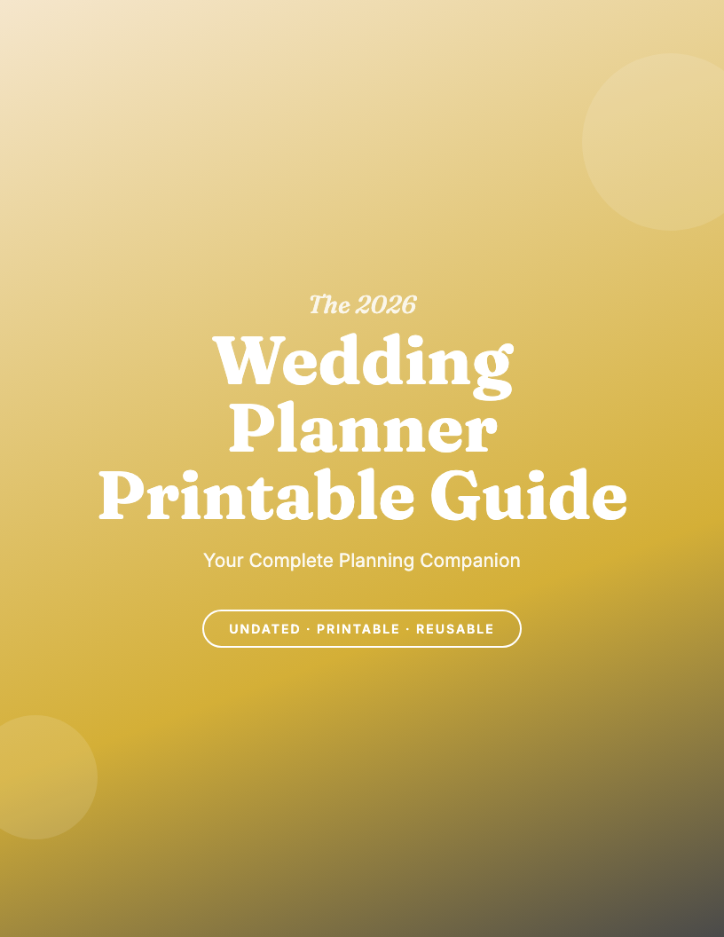 The 2026 Wedding Planner Printable Guide