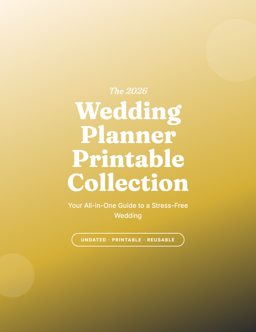The 2026 Wedding Planner Printable Collection