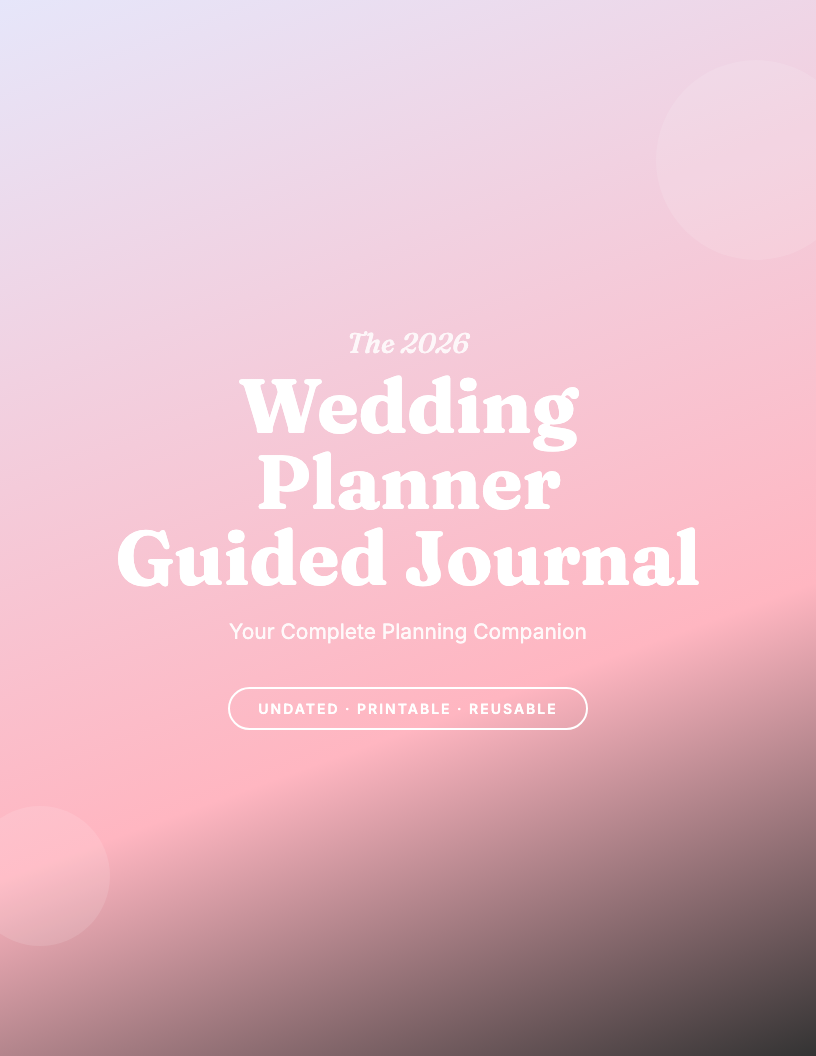 The 2026 Wedding Planner Guided Journal
